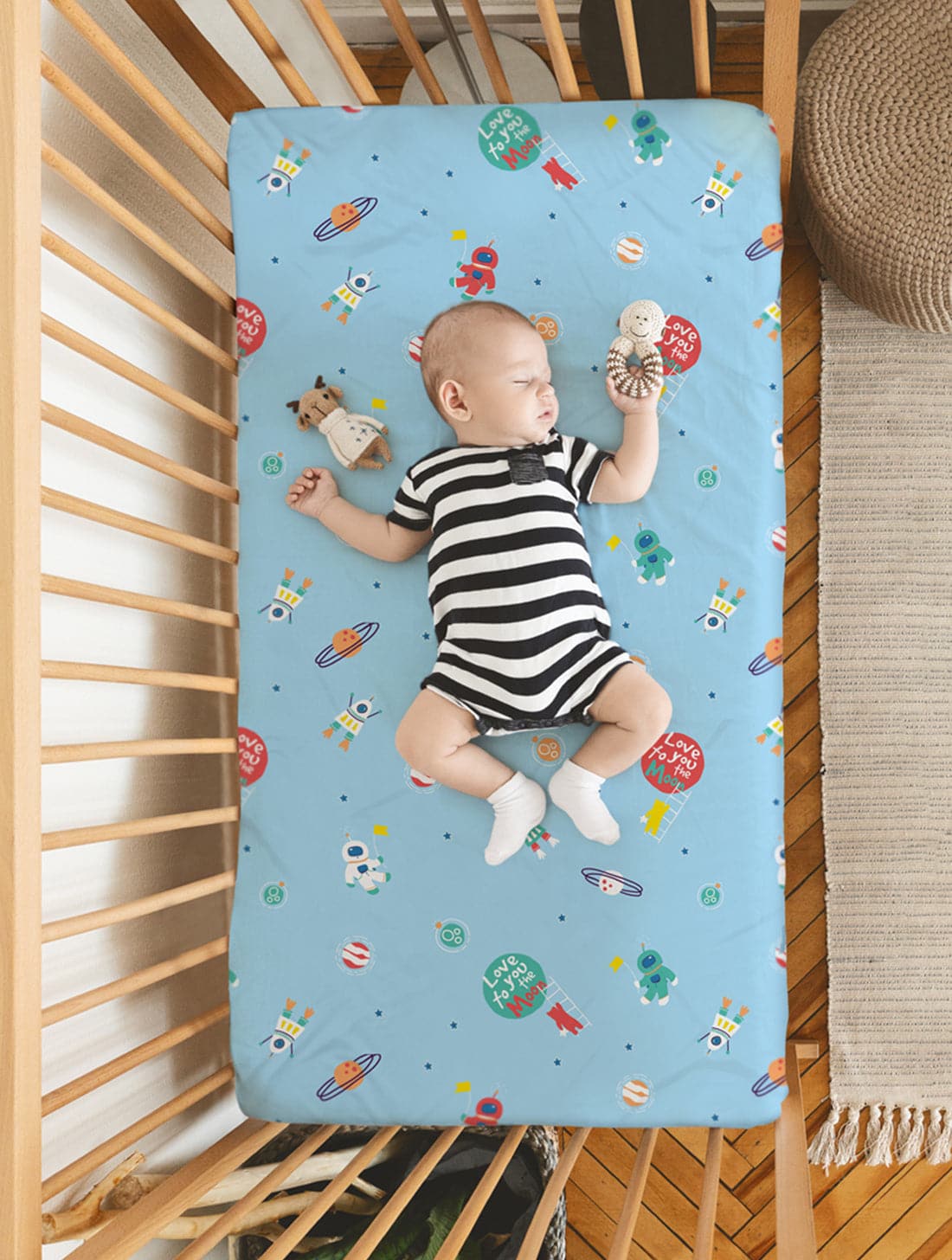 100% Organic Cotton Crib Sheets (Full Size) - Image 3